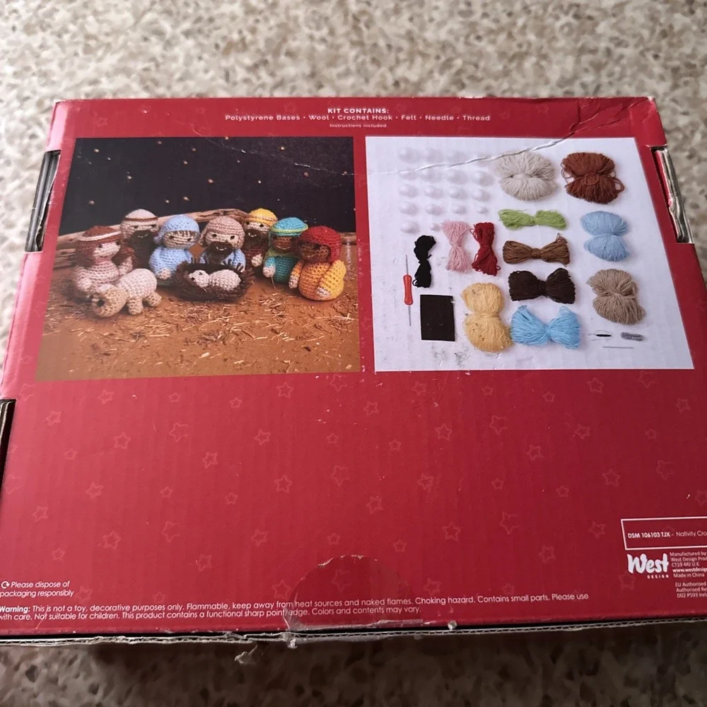 Nativity Crochet Kit Docrafts Simply Make Wool Felt Makes 9 Figures New Open Box